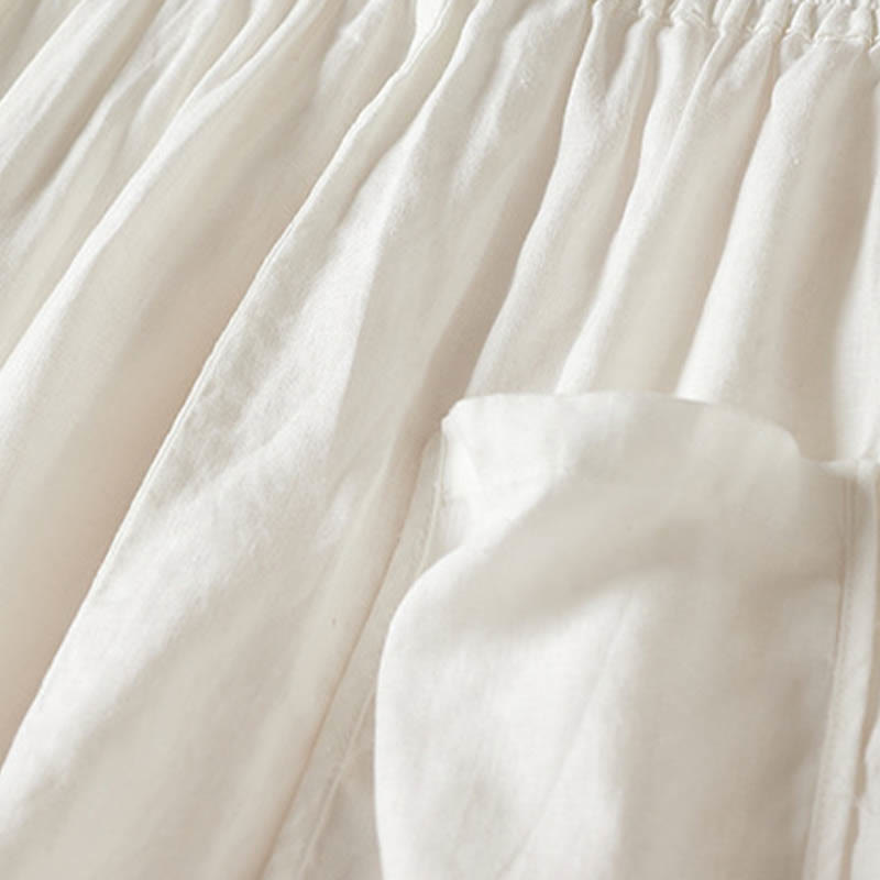 レディース ハーレムパンツ スモールフラワー刺繍 コットンリネン ポケット付き 夏用 Buddha Stones - image 18