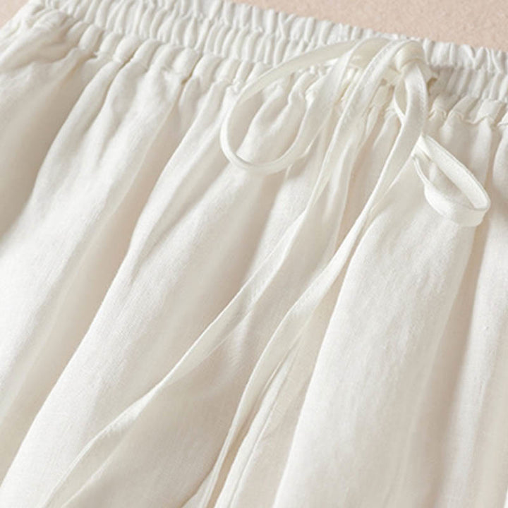 レディース ハーレムパンツ スモールフラワー刺繍 コットンリネン ポケット付き 夏用 Buddha Stones - image 21