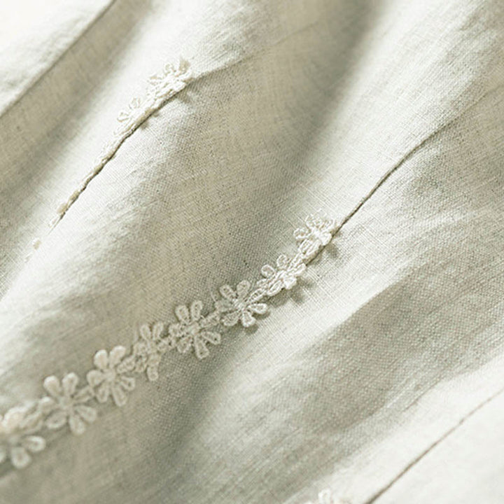 レディース ハーレムパンツ スモールフラワー刺繍 コットンリネン ポケット付き 夏用 Buddha Stones - image 26