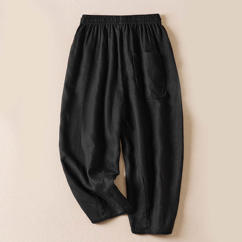 レディース ハーレムパンツ スモールフラワー刺繍 コットンリネン ポケット付き 夏用 Buddha Stones - image 37