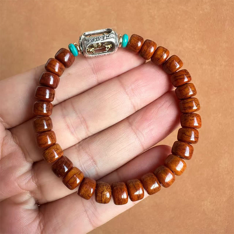 Buddha Stones骨ビーズ 金剛杵 三眼ビーズ幸運ブレスレット - 骨ビーズと金剛杵(手首周り:15cm~16cm) - image 6