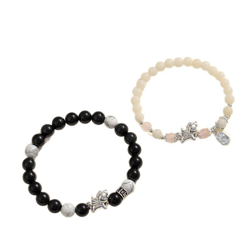 Buddha Stones999スターリングシルバー 馬年 天然黒曜石 菩提樹の強さブレスレット - image 15