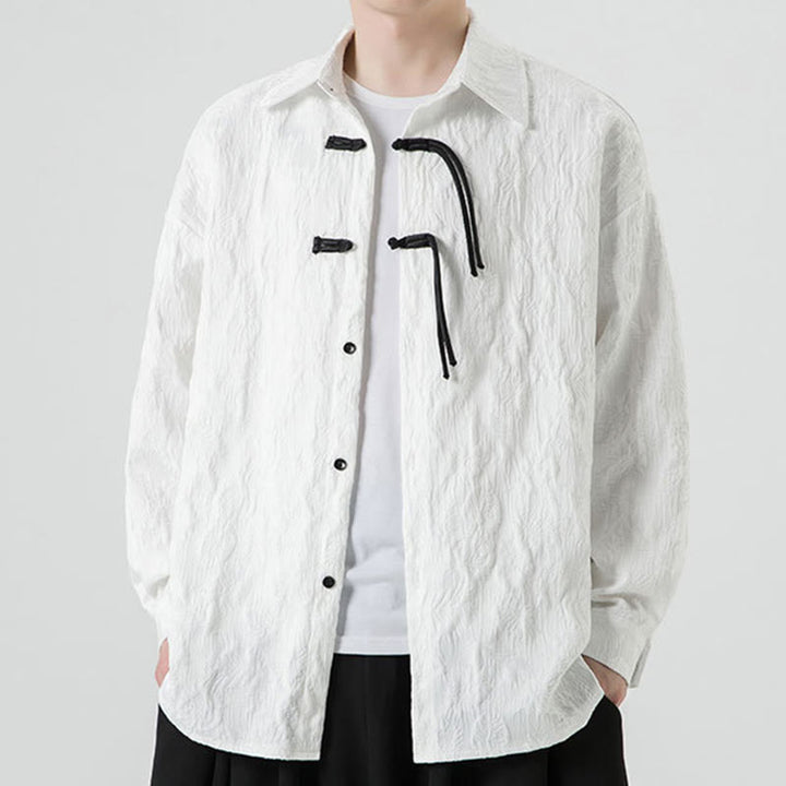 Buddha Stonesカエルボタン 葉柄 長袖 メンズ 唐装 ジャケット - image 18