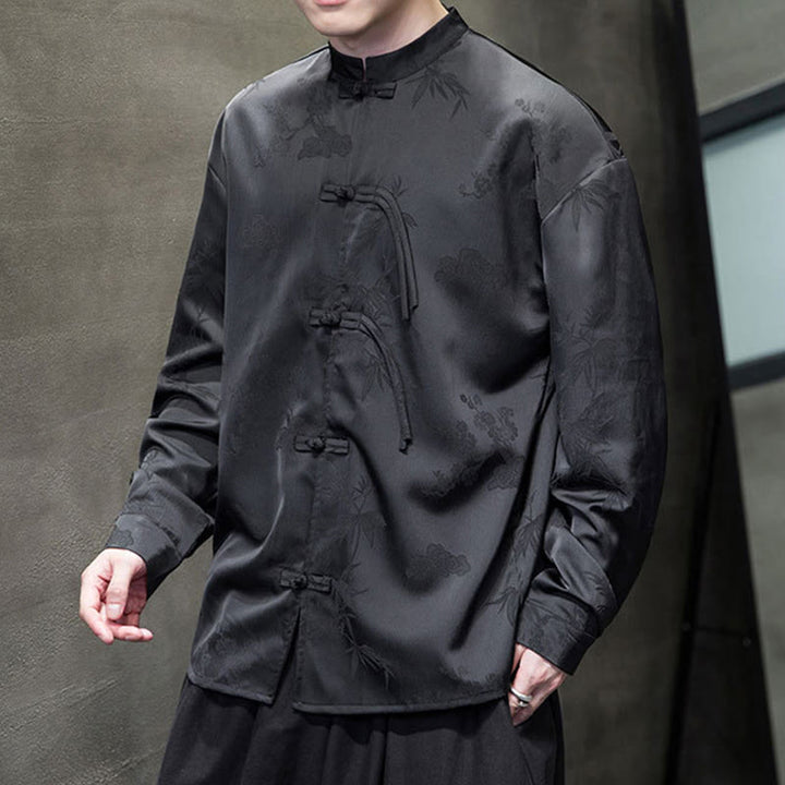 Buddha Stones無地 カエルボタンデザイン 唐装 メンズ 長袖ジャケット - image 15