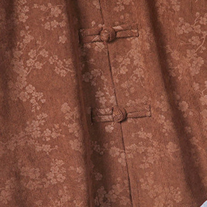 Buddha Stones無地 梅花柄 長袖 メンズ コットン コーデュロイ タンスーツ ジャケット - image 18