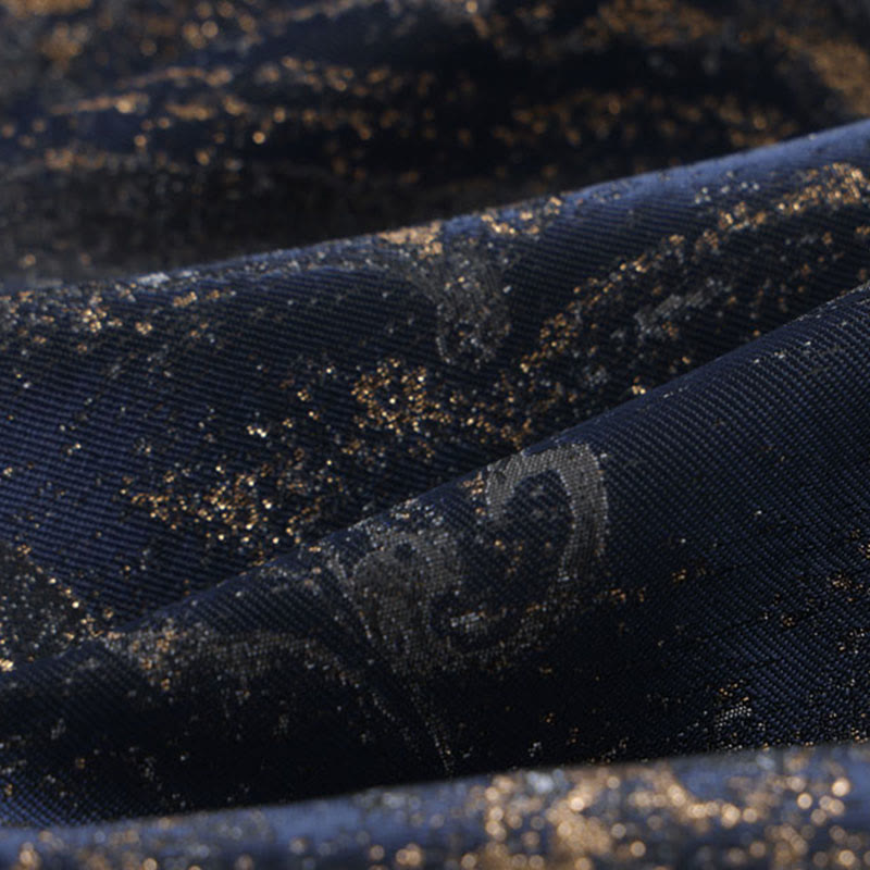 Buddha Stonesと青い流水山カエルボタンの長袖メンズジャケット(ポケット付き) - image 12