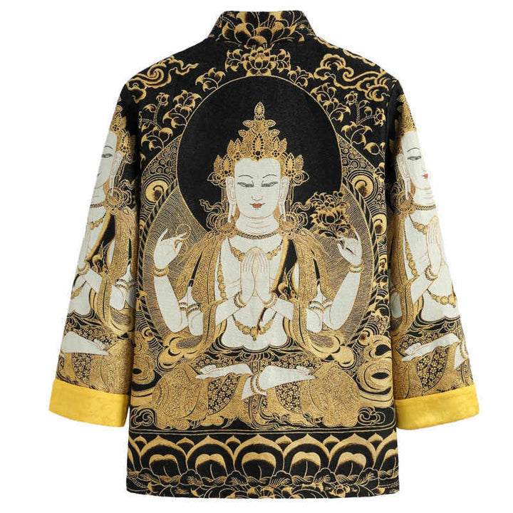 Buddha Stones石観音カエルボタン長袖メンズジャケット - image 1