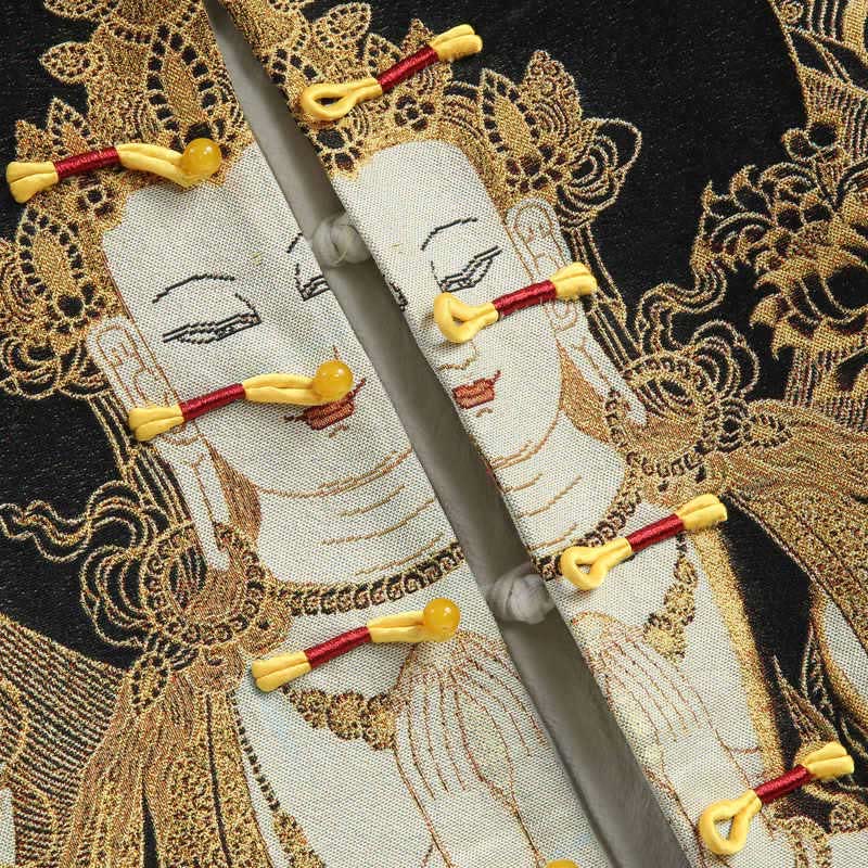 Buddha Stones石観音カエルボタン長袖メンズジャケット - image 6