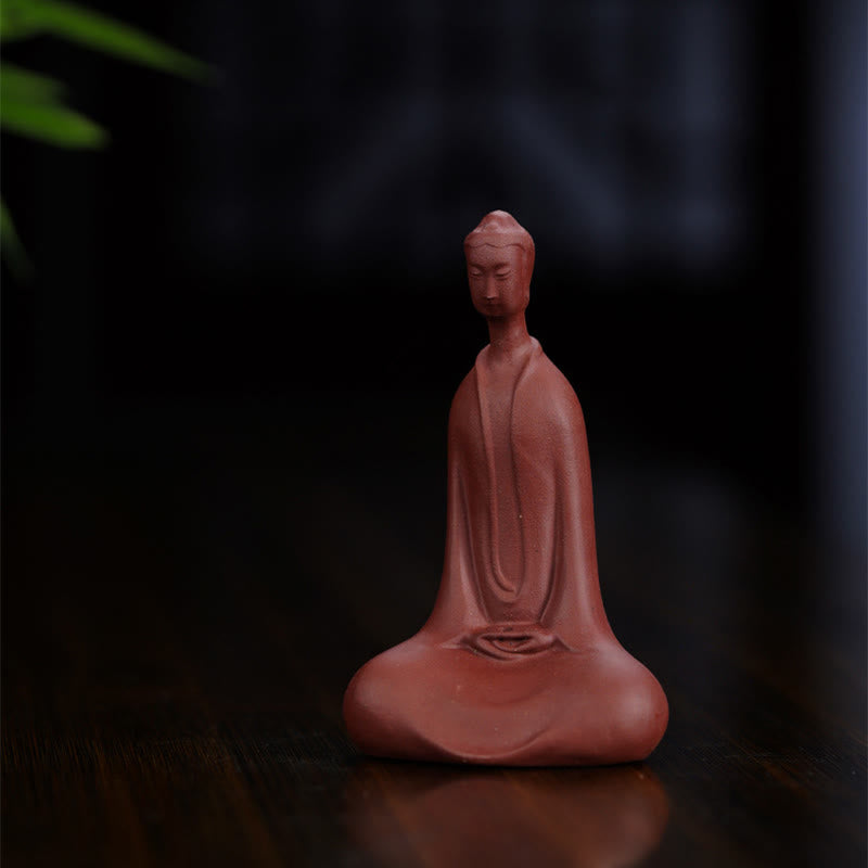Buddha Stones無形の仏紫粘土 静寂 家庭用 机上装飾 5.7×9.6 cm - image 3