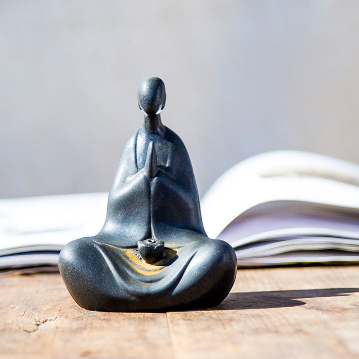 Buddha Stones手作り無形の仏鉄粉 錆 鋳造樹脂 像 装飾 11.5*9*6.5 cm - image 1