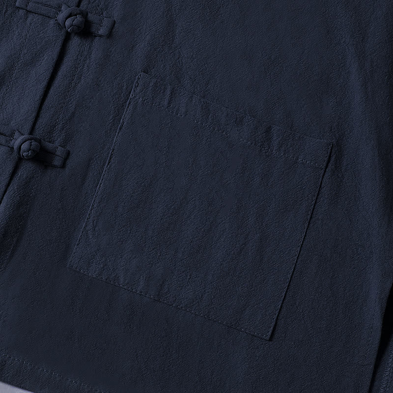 Buddha Stonesエスニック フロッグボタン 長袖 スタンドカラー レディース コットンシャツ ポケット付き - image 25