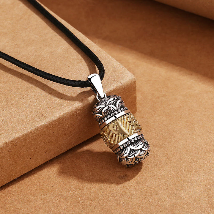 チベットのBuddha Stonesオーム・マニ・パドメ・フム彫刻された知恵の純粋さのチェーンレザーロープネックレスペンダント - オム・マニ・パドメ・ハム&レザーコード - image 4