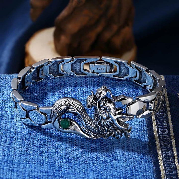 Buddha Stonesヴィンテージ ドラゴン柄 彫刻 成功ブレスレット