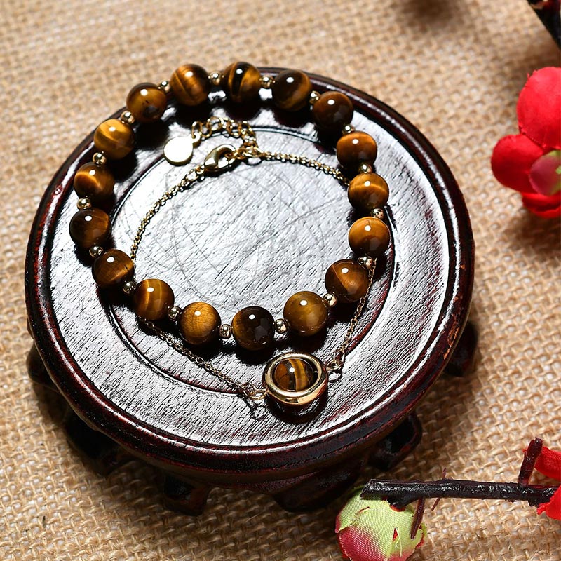 サンストーン ストロベリークォーツ クリスタル ガーネット ポジティブ パワーストーンブレスレット Buddha Stones