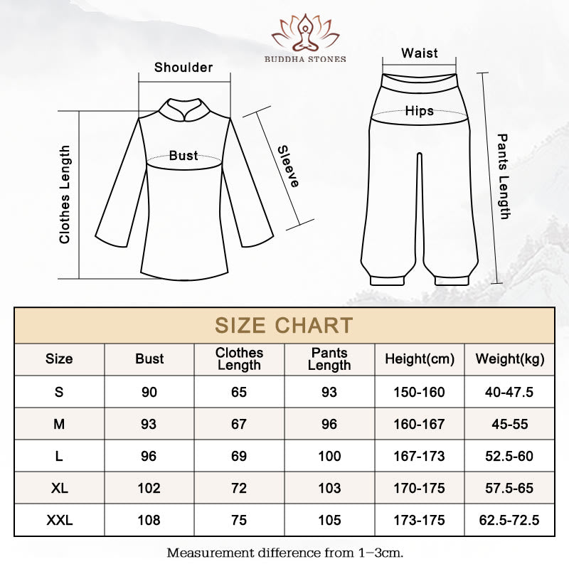 Buddha Stonesヨガ瞑想祈りVネックデザインコットンリネン服ユニフォーム禅練習レディースセット