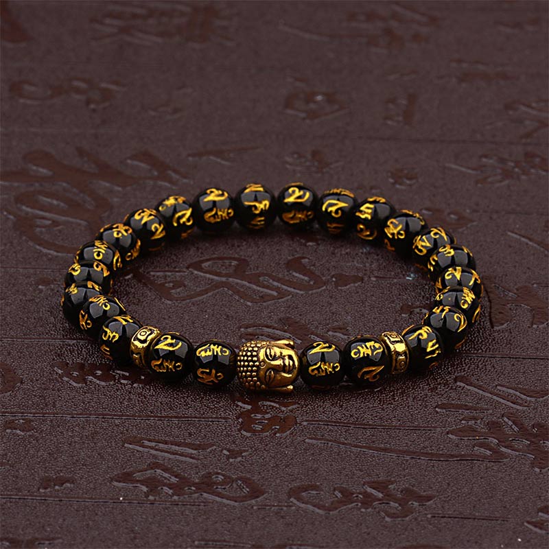 Buddha Stonesチベット仏陀マントラお守りブレスレット