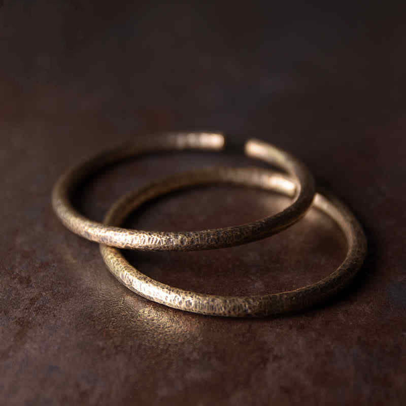 Buddha Stonesの素朴なデザイン銅製バランス調節可能なカフブレスレット