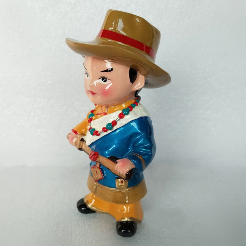 Buddha Stones手描き チベット フィギュア クリエイティブ ホーム オフィス 車 装飾 オーナメント