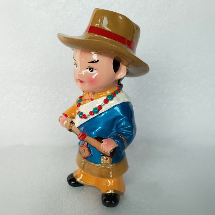 Buddha Stones手描き チベット フィギュア クリエイティブ ホーム オフィス 車 装飾 オーナメント