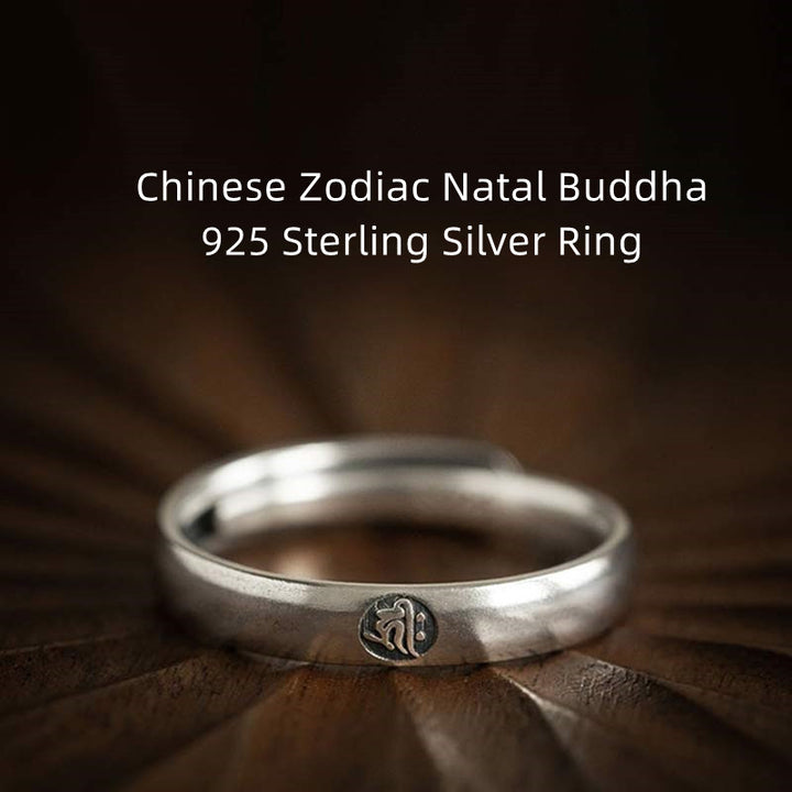 Buddha Stones925 スターリングシルバー十二支誕生仏の祝福 カップルリング