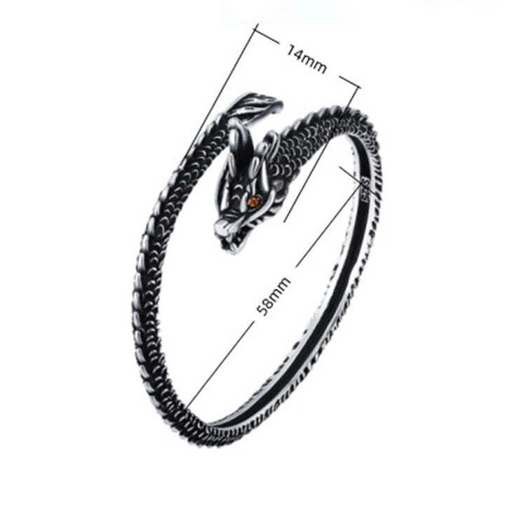 Buddha Stones龍の鱗模様 幸運の守護ブレスレットバングル