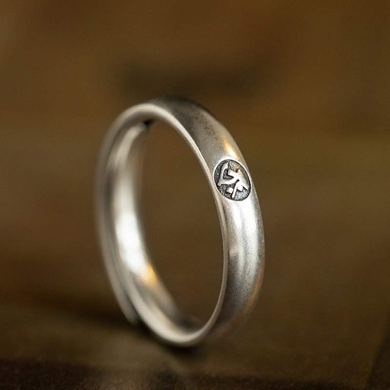 Buddha Stones925 スターリングシルバー十二支誕生仏の祝福 カップルリング