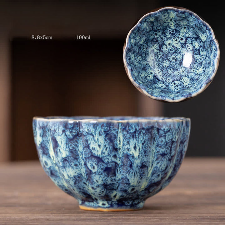 Buddha Stones桃の花模様 陶器 ティーカップ 花 ティーカップ