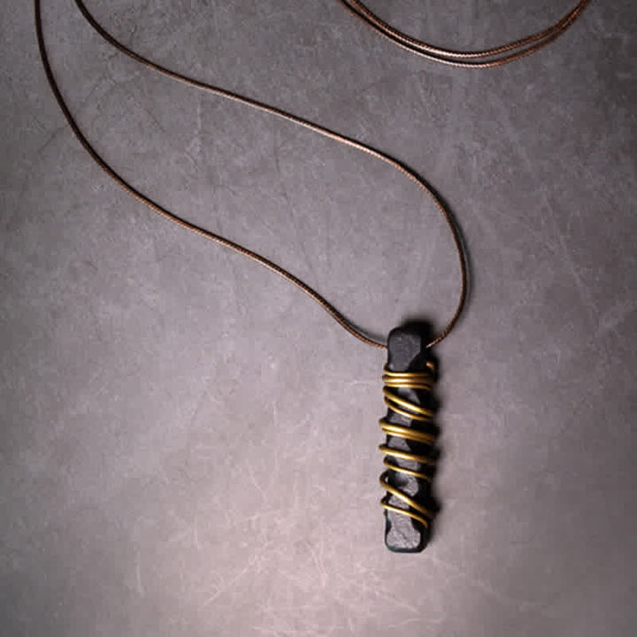 Buddha Stonesチベット黒檀銅 バランス 平和 ネックレス ペンダント - image 3