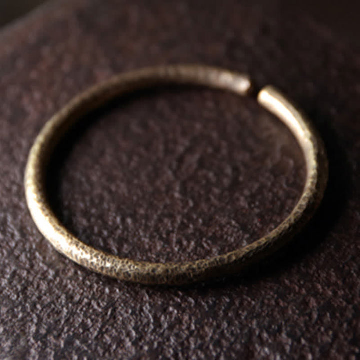 Buddha Stonesの素朴なデザイン銅製バランス調節可能なカフブレスレット