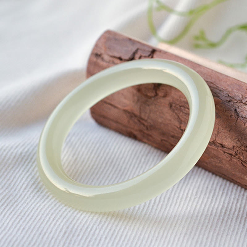 Buddha Stones天然アフガニスタン翡翠 カフブレスレット バングル