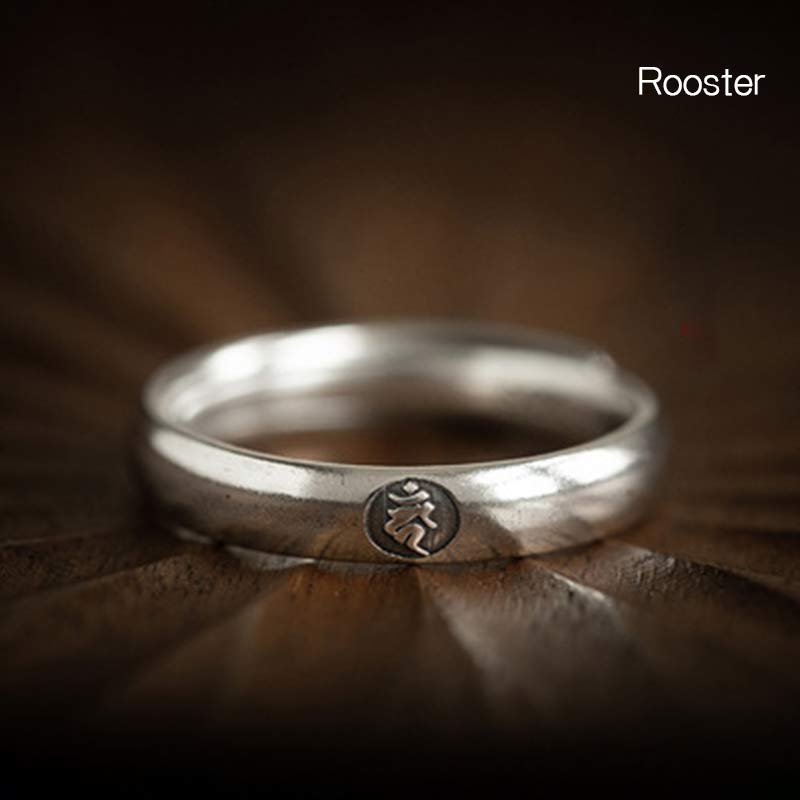 Buddha Stones925 スターリングシルバー十二支誕生仏の祝福 カップルリング
