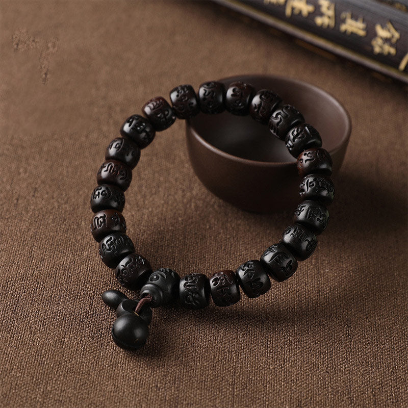 Buddha Stonesチベット雷撃木製守護ブレスレット - image 2