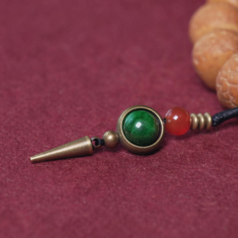 Buddha Stonesチベット菩提樹シードビーズ 平和のお守り 手首用Malaブレスレット