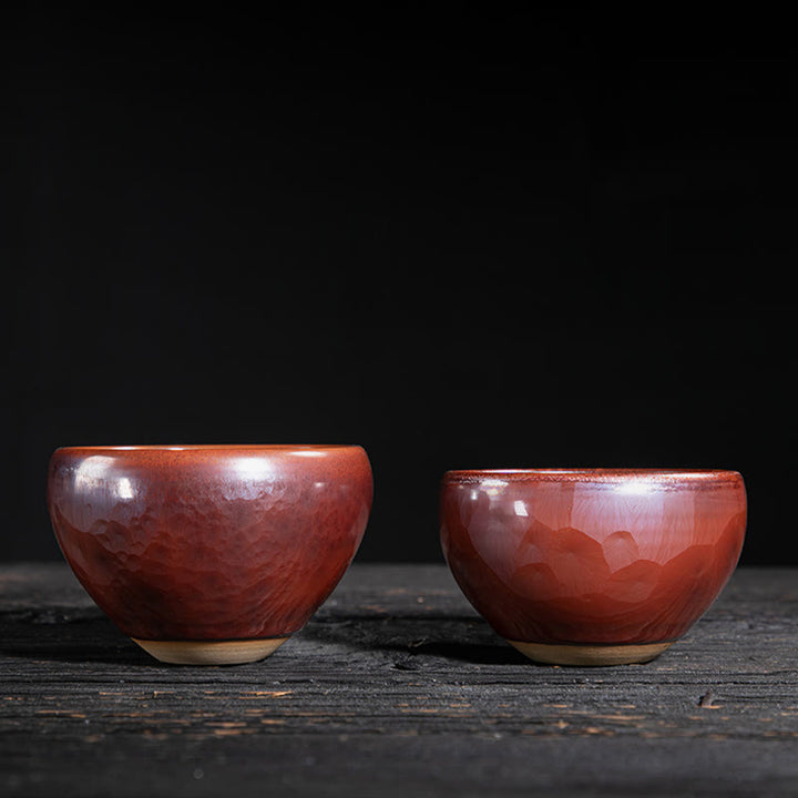 Buddha Stones手作り 中国 建禅 蓮華デザイン 陶器 ティーカップ カンフー ティーカップ