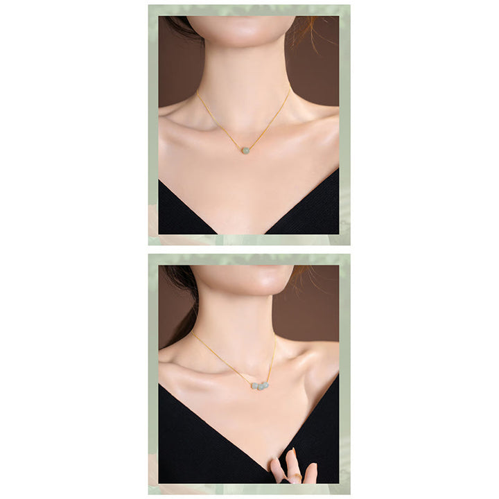 Buddha Stones925 スターリングシルバー 天然和田翡翠 シアン翡翠 幸運の笑う仏陀 蝶のネックレスペンダント - image 15