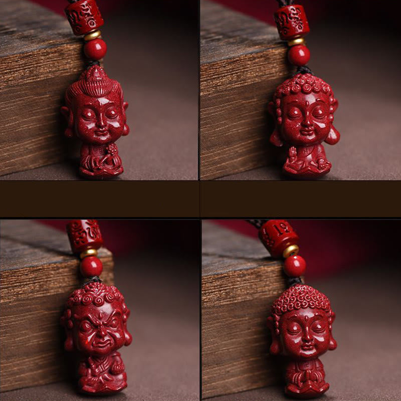 Buddha Stones十二支 出生仏 天然辰砂 お守り 悪霊除け ネックレス ペンダント