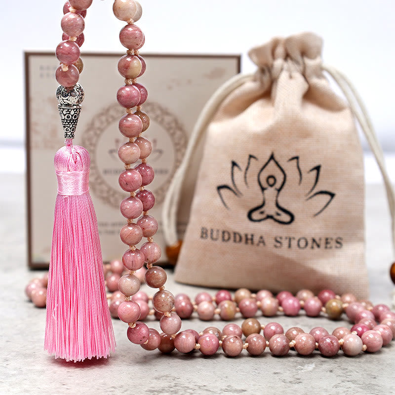 Buddha Stones 108Malaロードナイトビーズ ヨガ 瞑想 祈り ビーズ ブレスレット