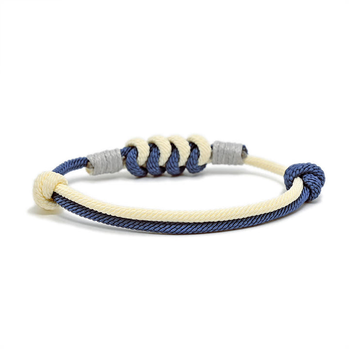 Buddha Stonesのシンプルなデザイン、キングコングノットの強度のある編み紐ブレスレット