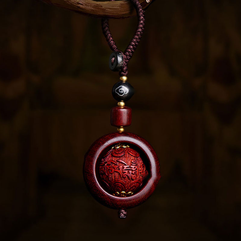 Buddha Stonesチベット小葉紫檀幸運 守護 回転飾り - image 4