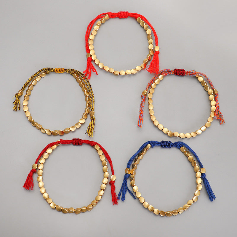 Buddha Stones チベット風 銅製ブレスレット 開運 お守り 浄化 癒し メンズ レディース