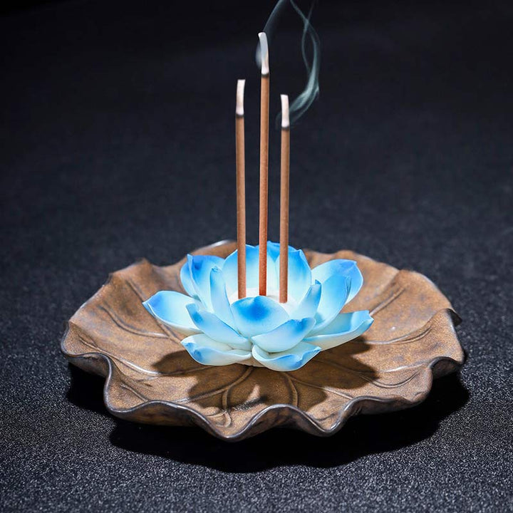 Buddha Stonesチベット 蓮の祝福 香炉 装飾