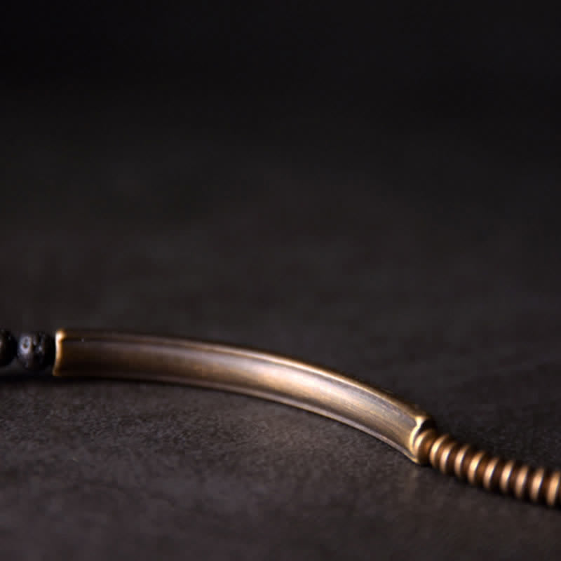 Buddha Stonesヴィンテージ溶岩銅サポートブレスレット