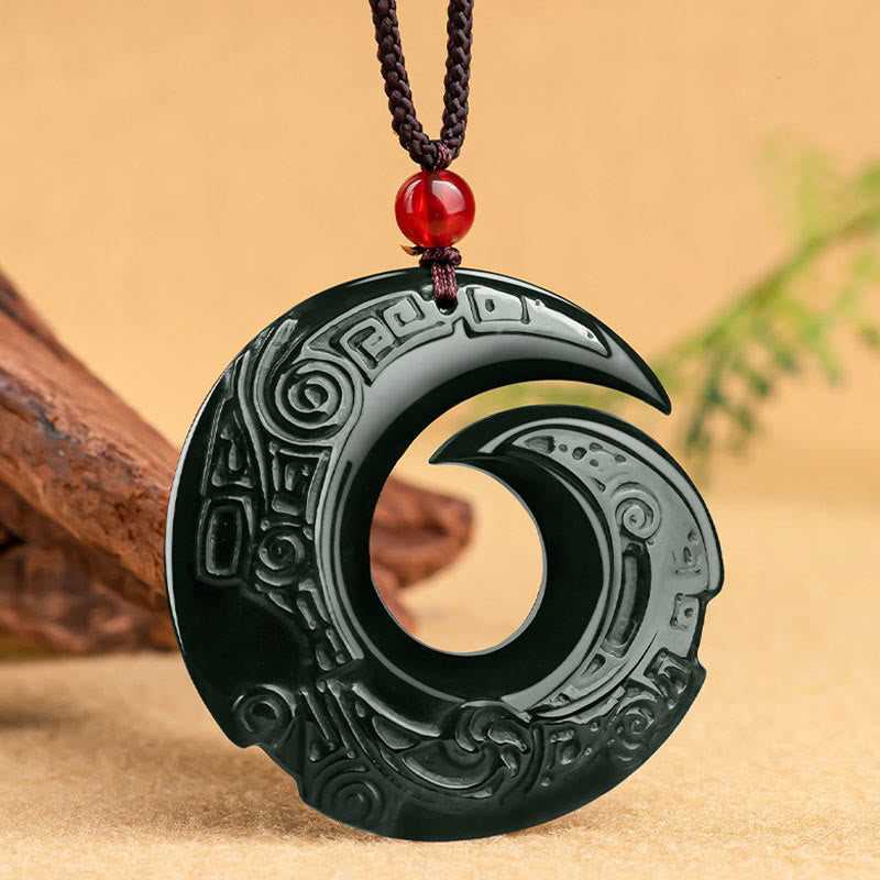 Buddha Stones幸運を呼ぶデザインパターン 天然和田翡翠 成功のネックレスペンダント