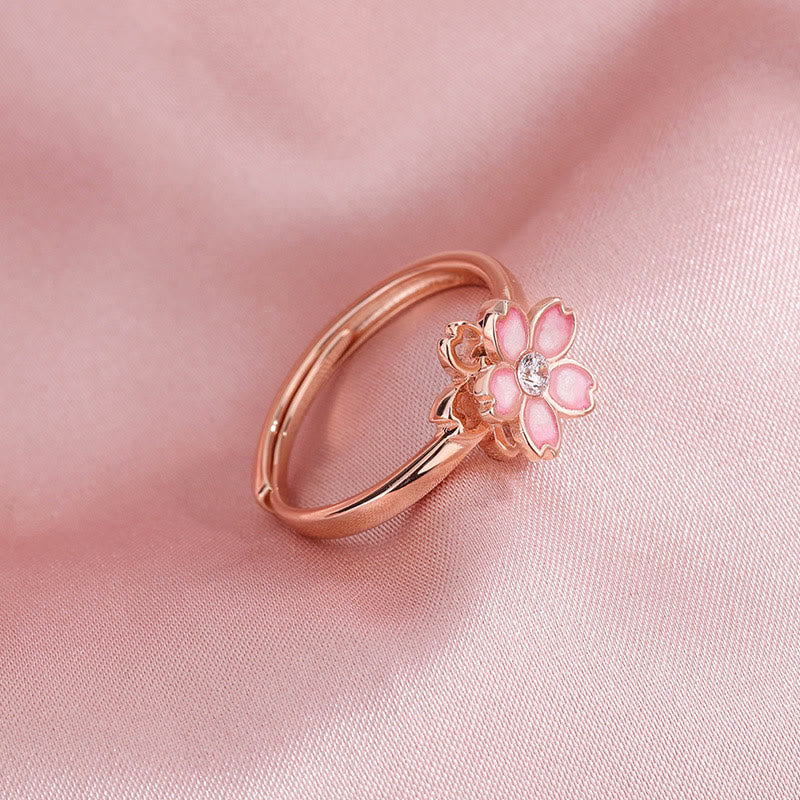 Buddha Stones925スターリングシルバー 桜の祝福チェーンブレスレット 回転リング - image 15