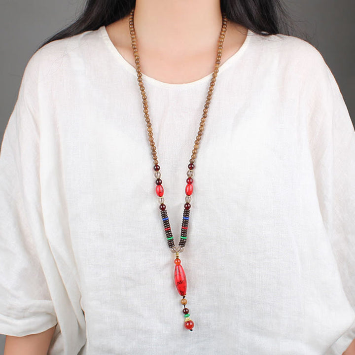 Buddha Stonesウェンジウッドターコイズストーン保護落ち着いたネックレスペンダント