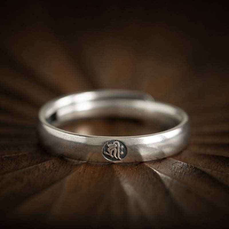 Buddha Stones925 スターリングシルバー十二支誕生仏の祝福 カップルリング