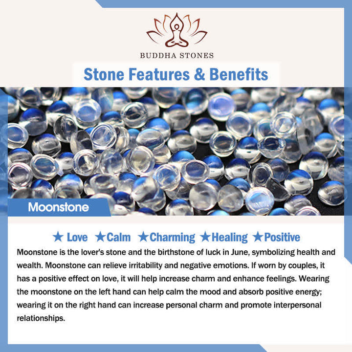 Buddha Stonesムーンストーン ヒーリング ラブ ブレスレット バングル
