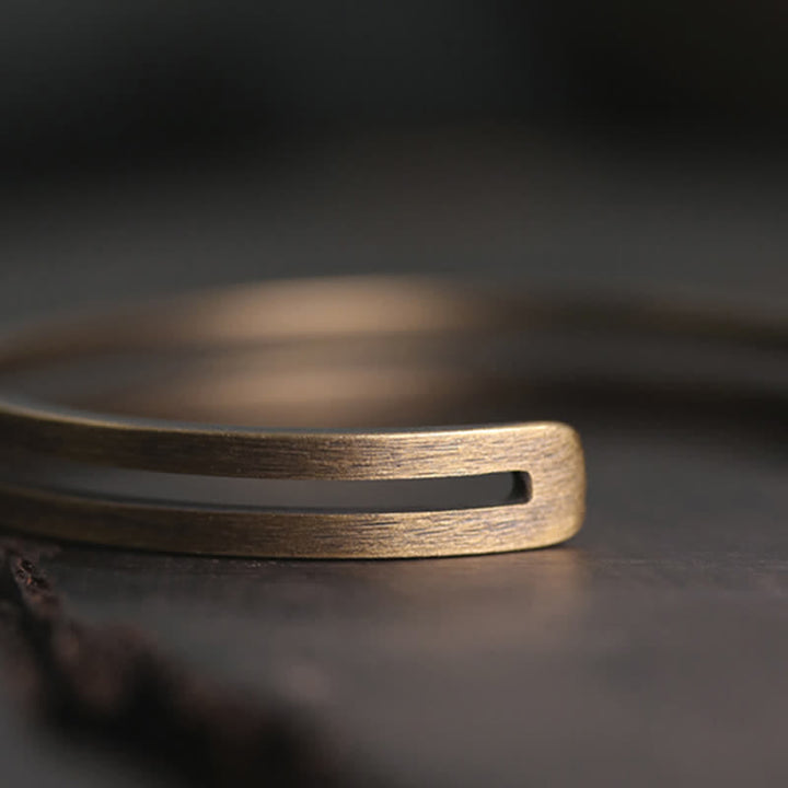 Buddha Stonesの素朴な銅製幸運バイキングカフブレスレット