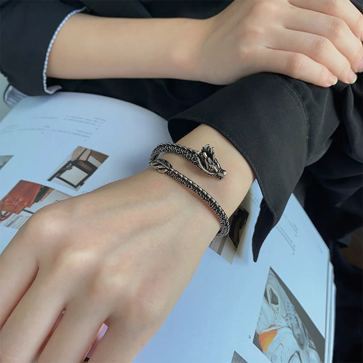 Buddha Stones龍の鱗模様 幸運の守護ブレスレットバングル