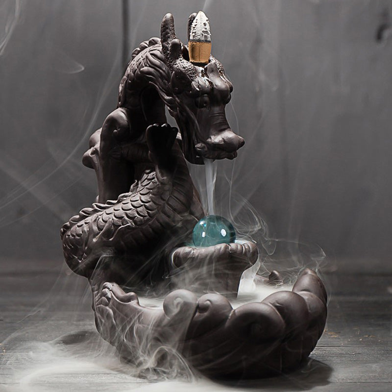 Buddha Stonesチベット龍守護香炉装飾